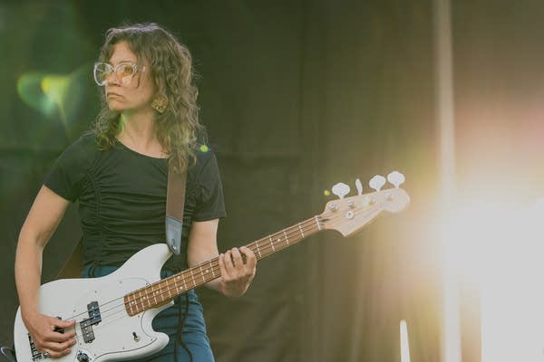 Liz Draper preforming with Low